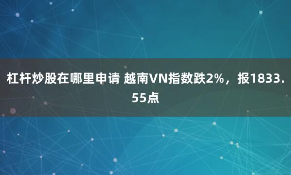 杠杆炒股在哪里申请 越南VN指数跌2%，报1833.55点