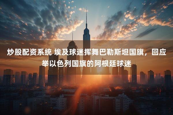 炒股配资系统 埃及球迷挥舞巴勒斯坦国旗，回应举以色列国旗的阿根廷球迷